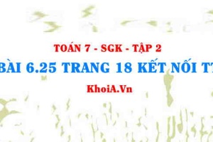 Bài 6.25 trang 18 Toán 7 Kết nối tri thức Tập 2